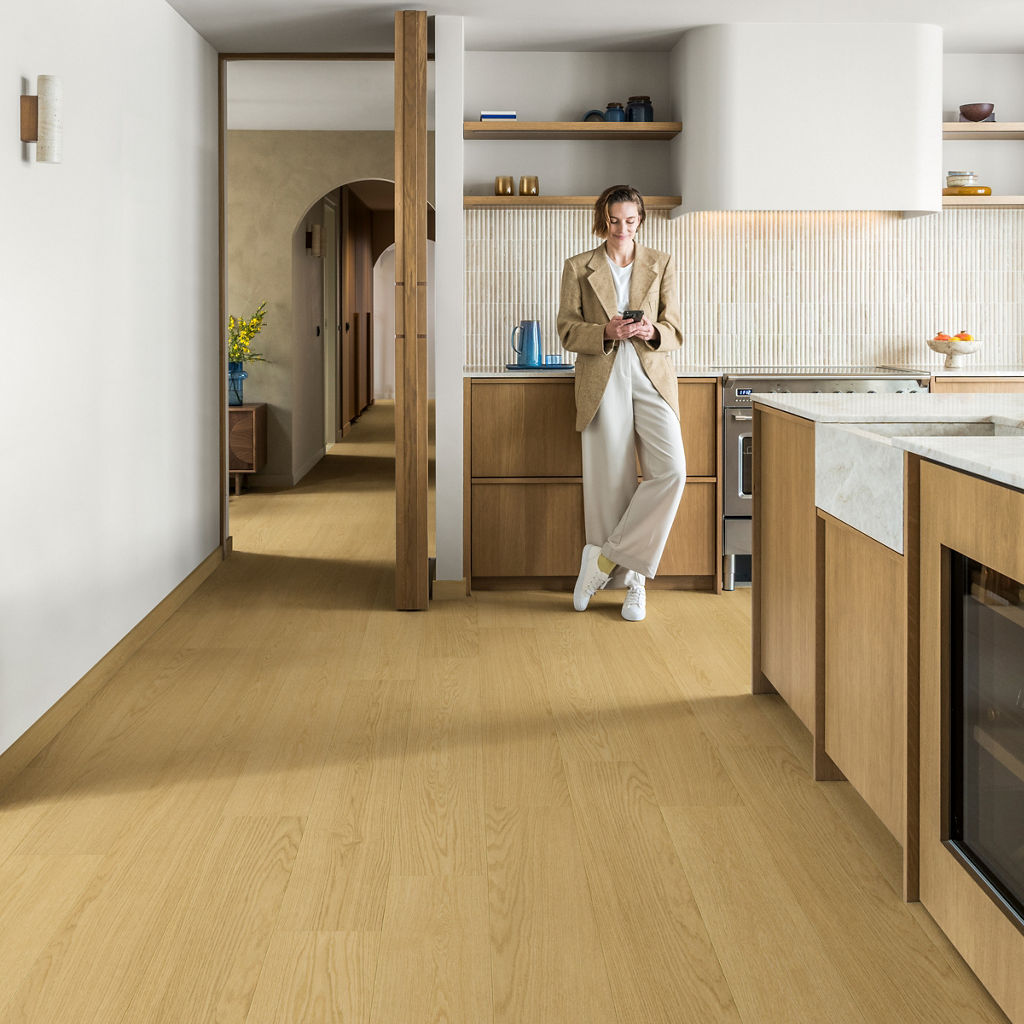 Quick-Step laminate flooring in a contemporary kitchen
